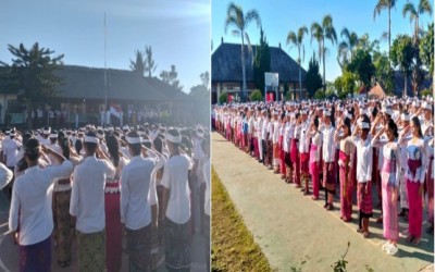 SMA Negeri 1 Kintamani Gelar Upacara Peringatan HUT ke-81 Kemerdekaan RI